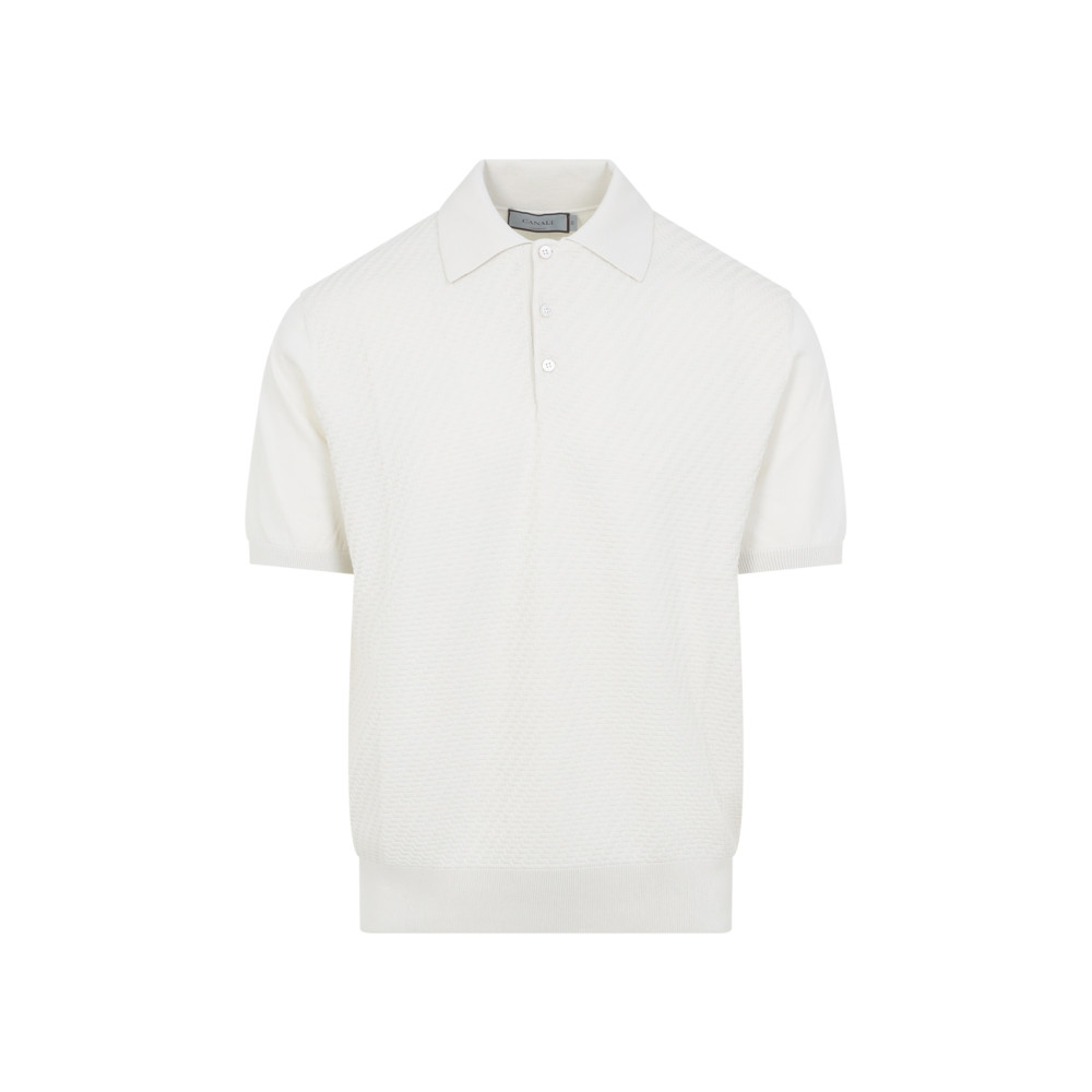 White Regular Polo Sweater