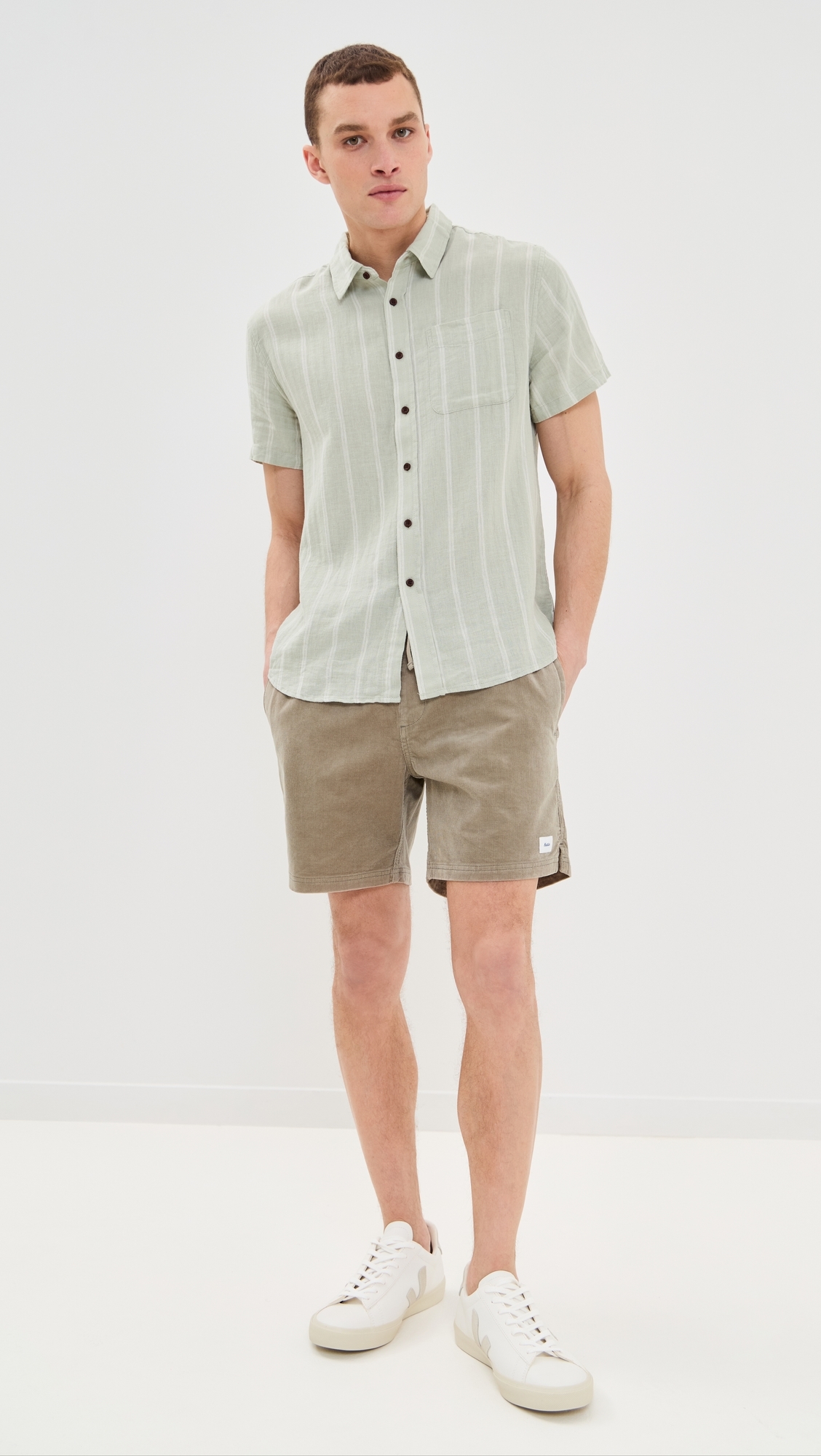 Corduroy Local Shorts Warm Grey