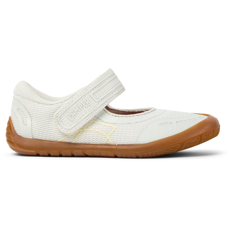 CAMPER Peu Path - Ballerinas for Girls - White, 27, Cotton fabric