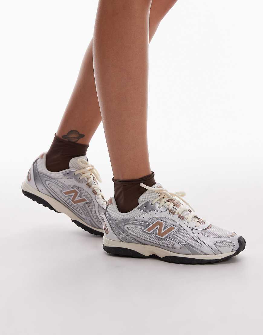 204L unisex trainers in white and brown