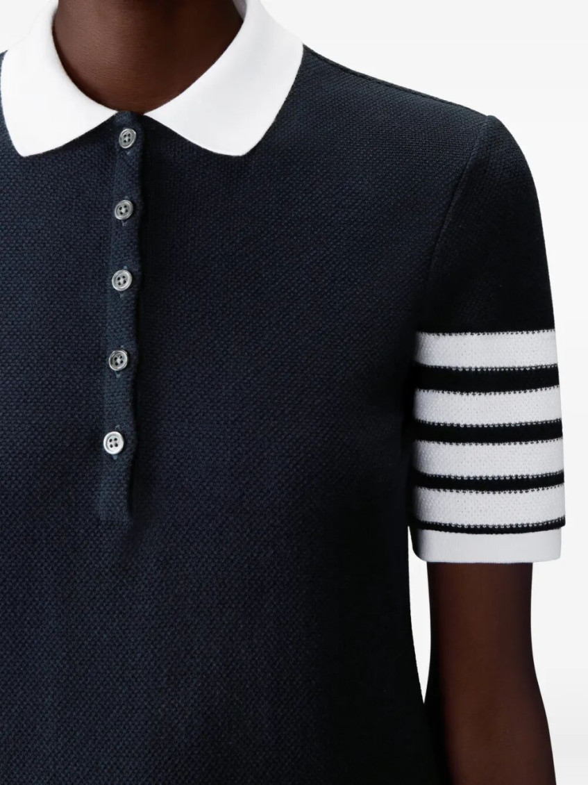 4-Bar Cotton PiquÉ Polo Dress