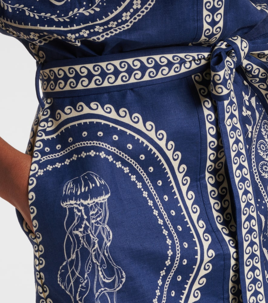 Alémais Oceane linen minidress