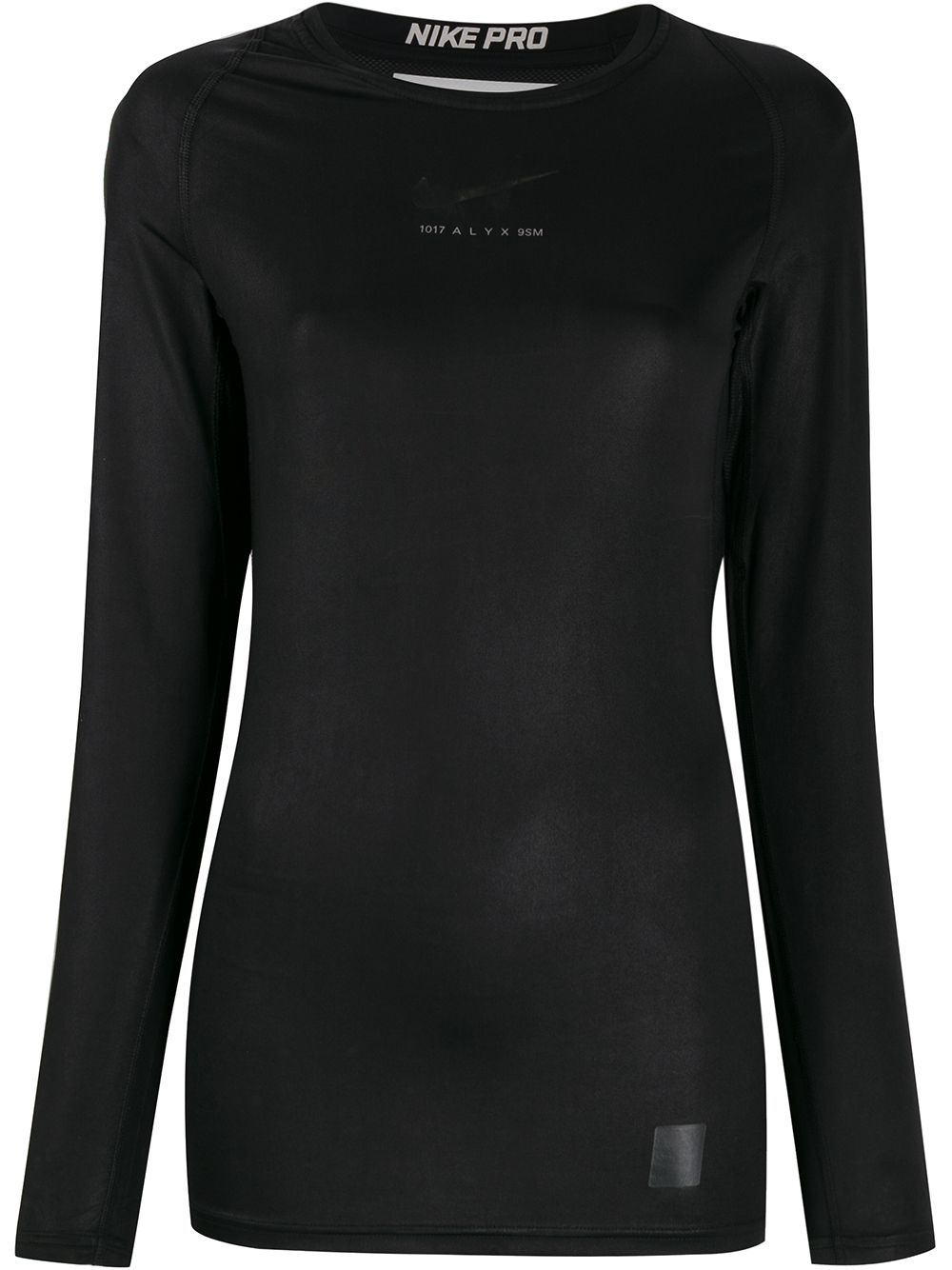 X Nike raglan-sleeves logo top - Black