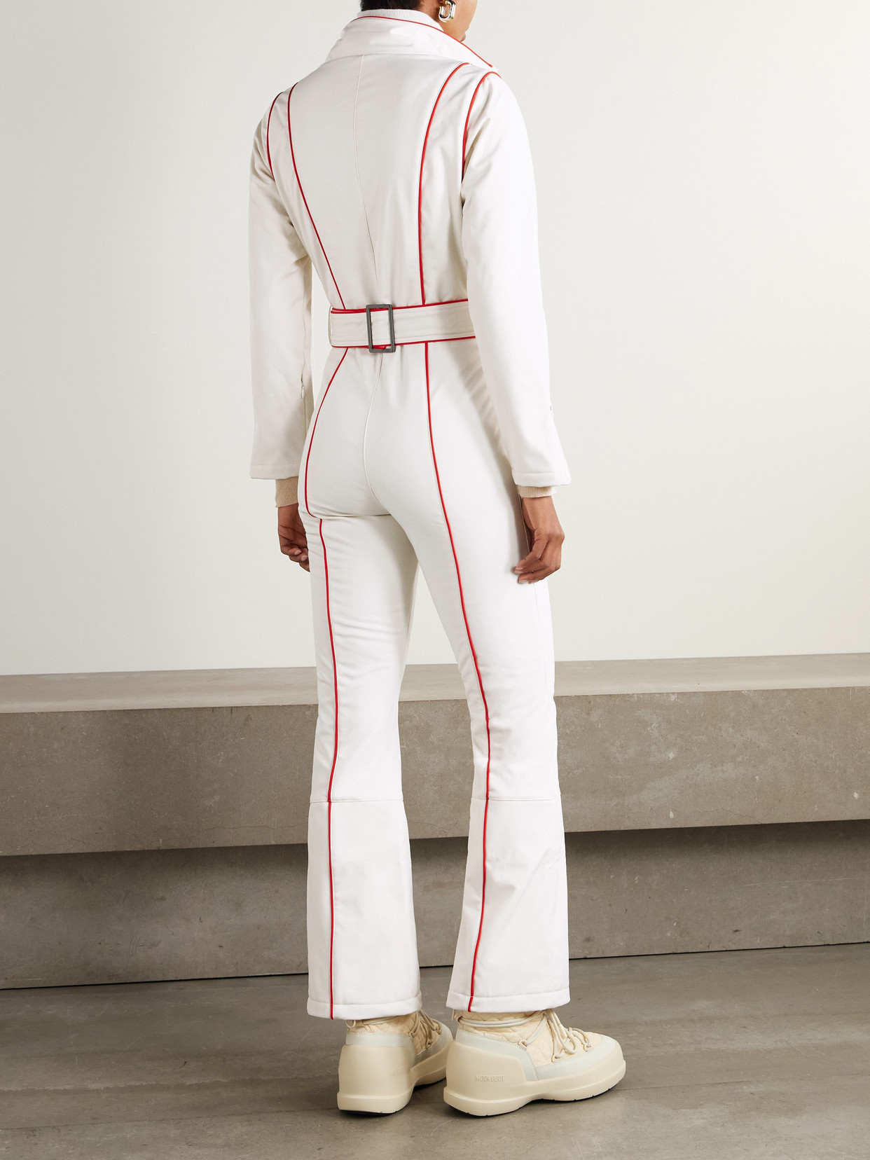 + Markarian Belted Embroidered Ski Suit - Cream