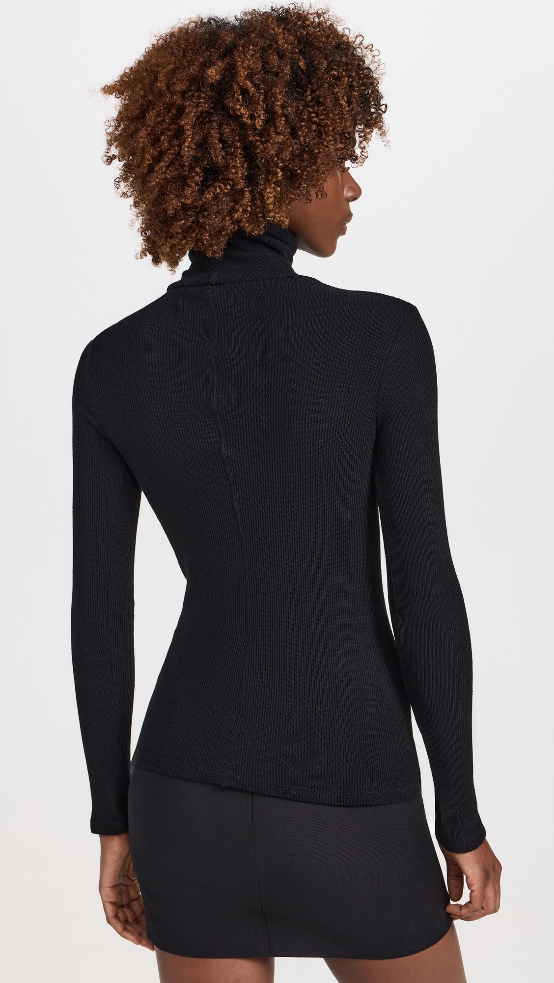 Sweater Knit Turtleneck Black
