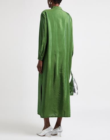 Fabiana Filippi Woman Maxi dress Military green Size 4 Cotton, Polyester, Ecobrass
