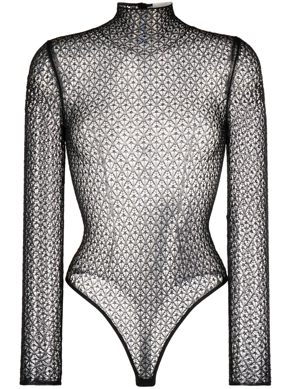 Fena diamond-lace bodysuit - Black