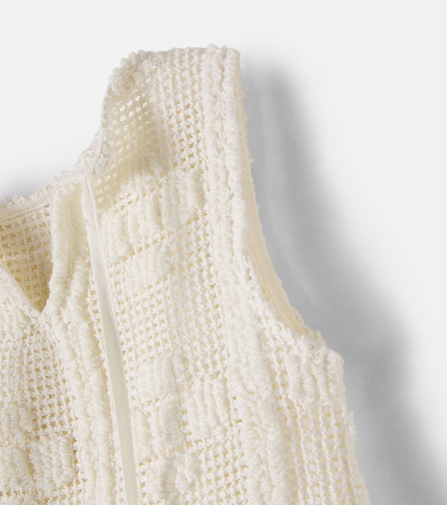 Inez crochet cotton-blend top and pants set