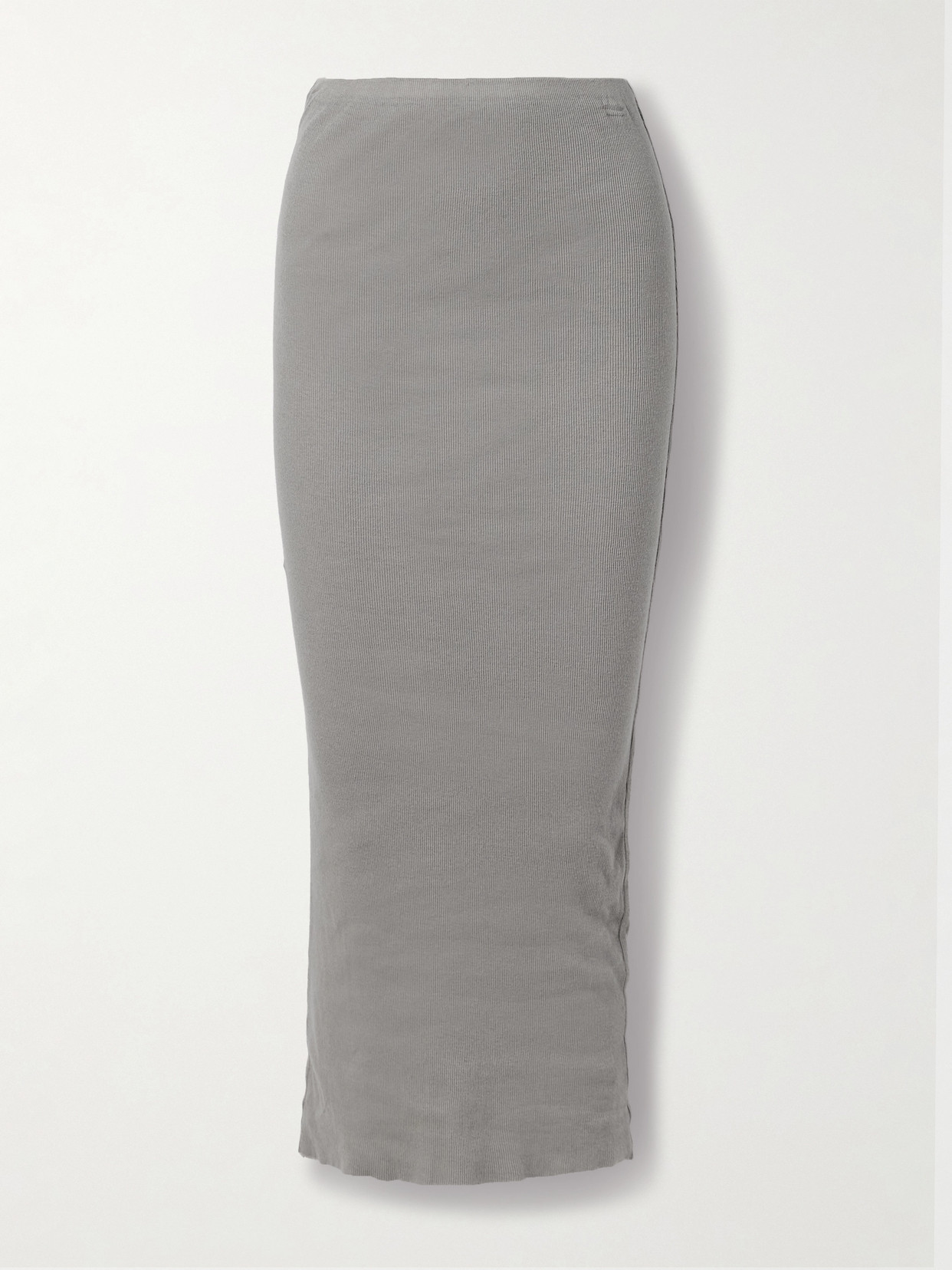 Ribbed Cotton And Cashmere-blend Maxi Skirt - Green