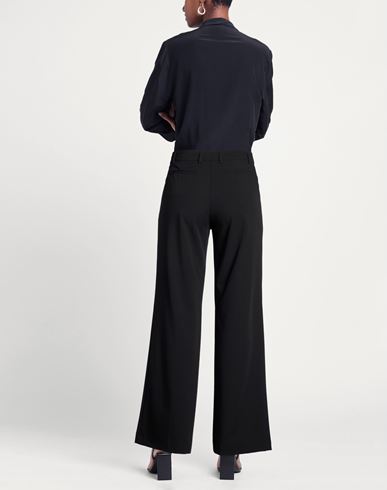 Woman Pants Black Size 12 Polyester, Viscose, Elastane