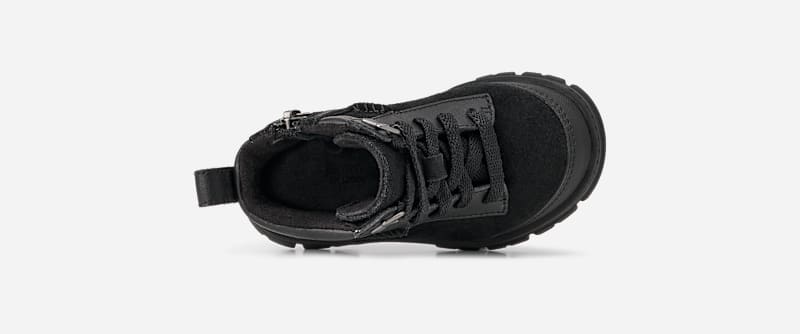 ® Kids' Ashton Weatherized Lace Up Suede Boots in Black