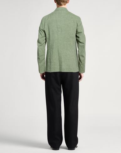 Man Blazer Green Size 40 Wool, Linen, Silk, Mohair wool