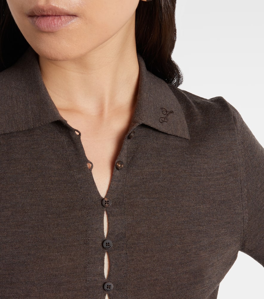 Wool polo shirt