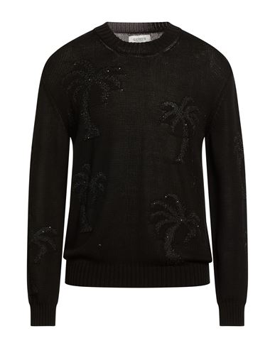 Man Sweater Black Size 36 Cotton, Polyester
