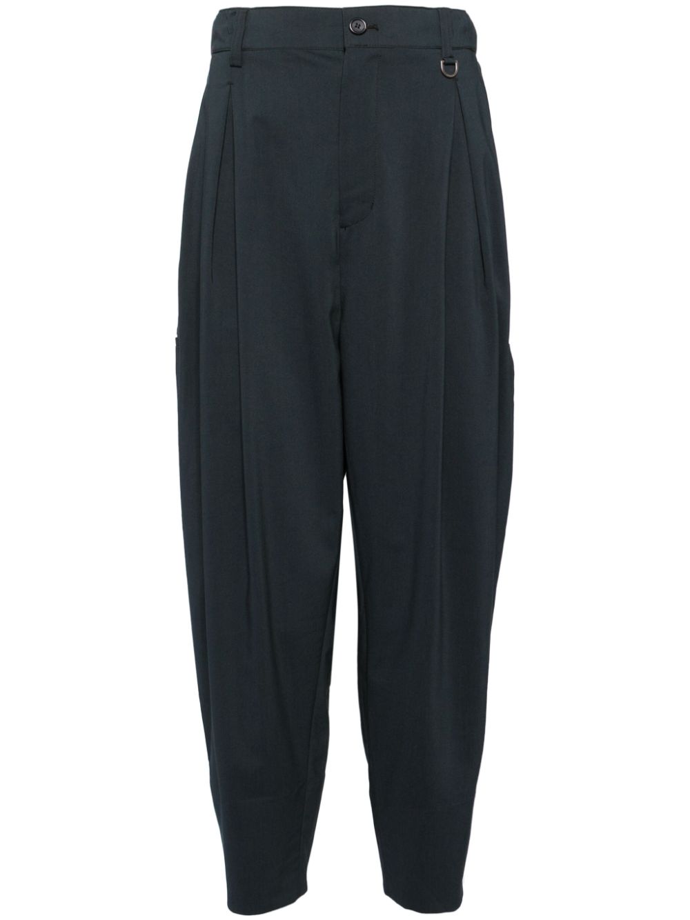 Pleated tapered trousers - Grey