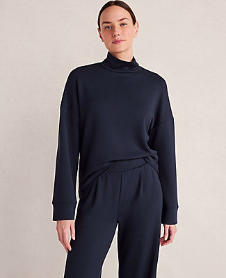 Ann Taylor Haven Well Within Soft Knit Mock Neck Top