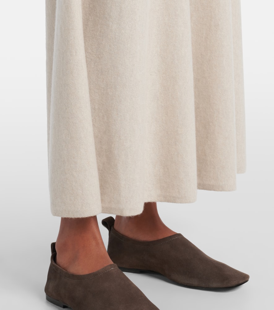 Torie high-rise cashmere maxi skirt