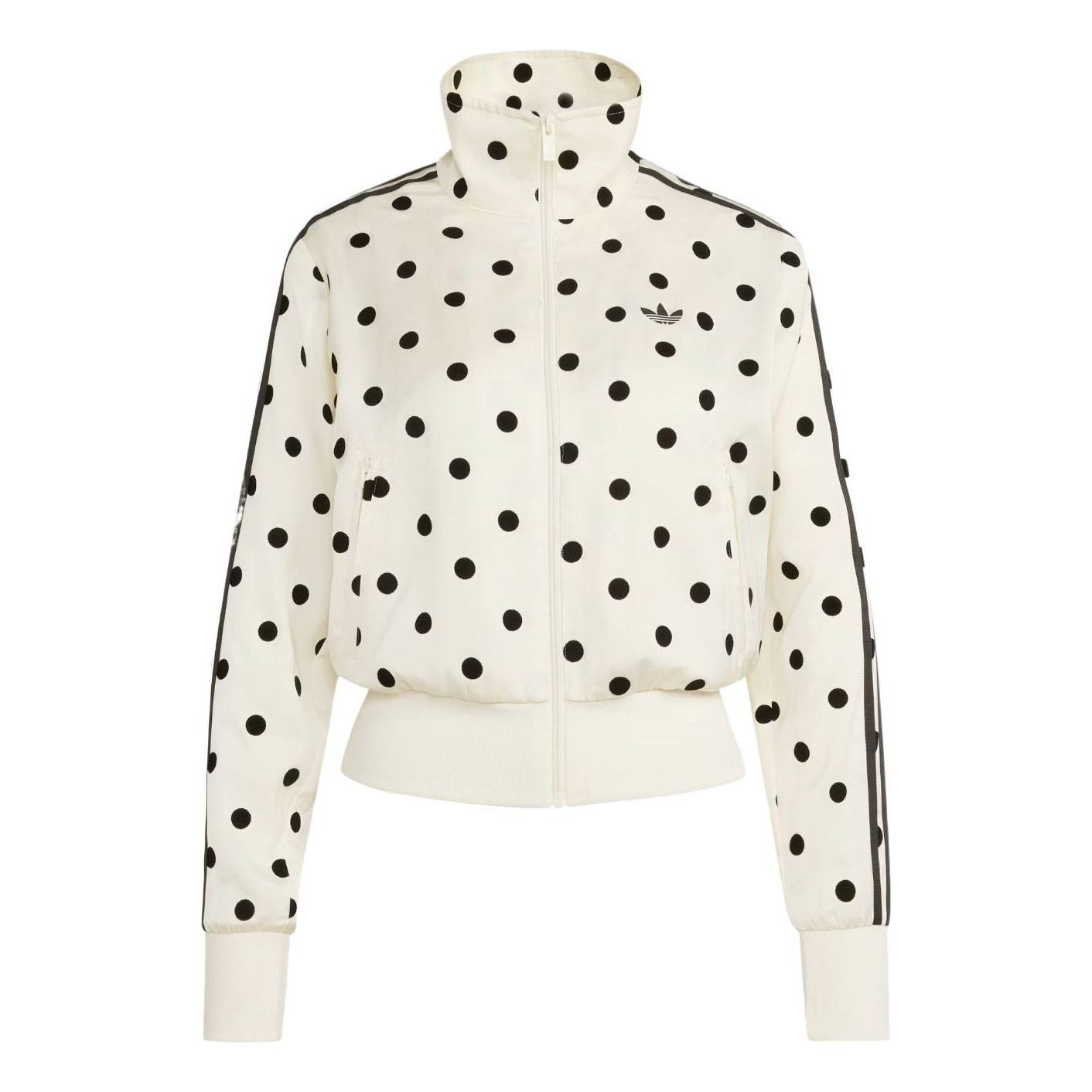 (WMNS) Satin Polka Dots TT Track Jacket 'Off White'