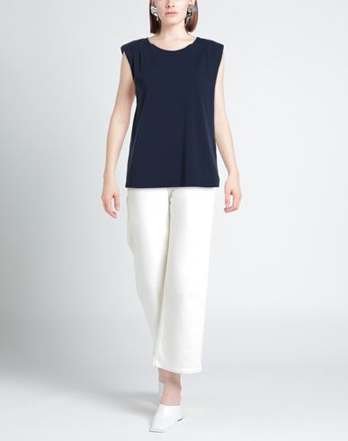 Woman Top Navy Size S Viscose, Elastane