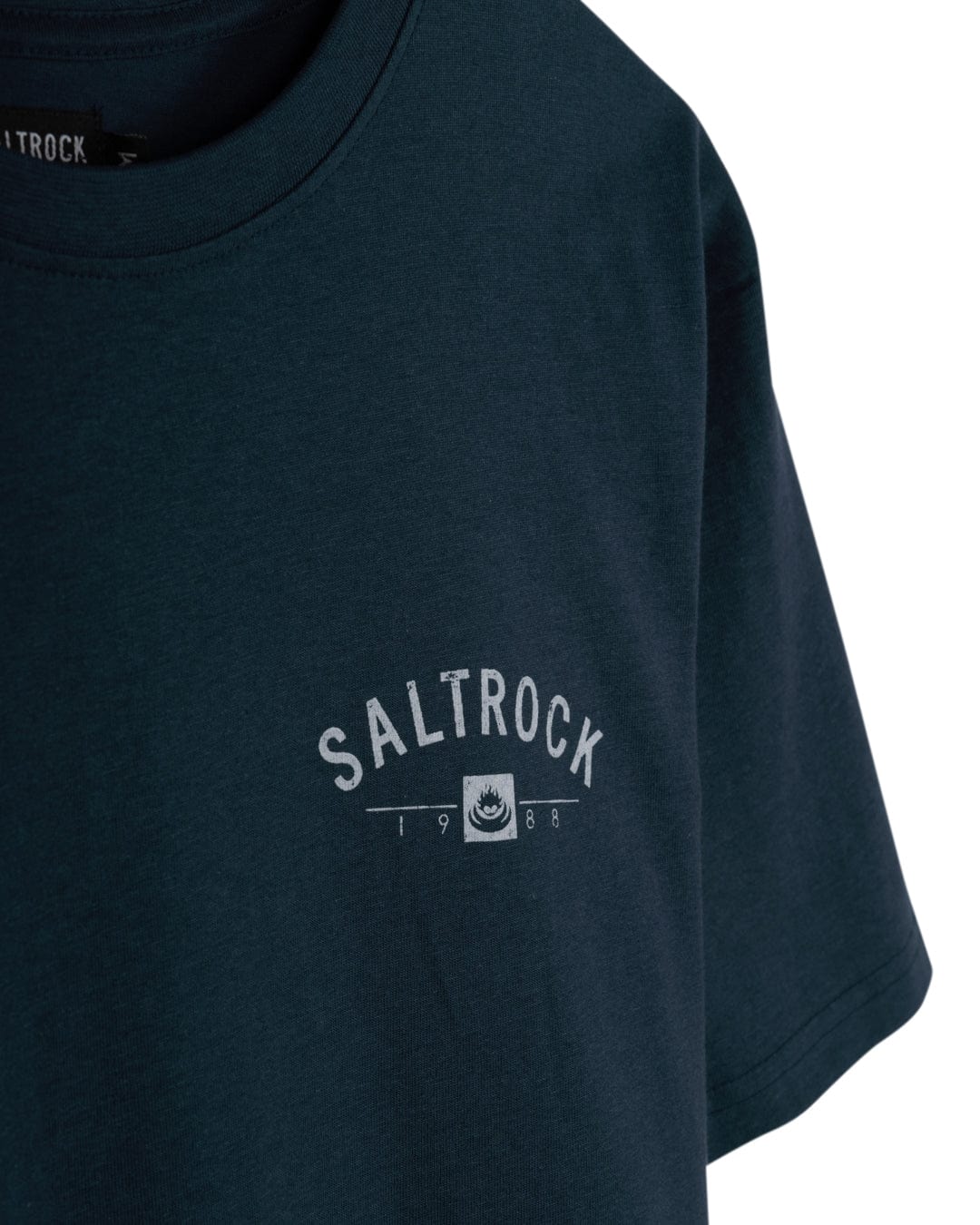 Saltrock Location Looe Mens T-Shirt in Blue