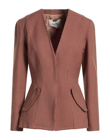 Woman Jacket Brown Size 4 Polyester, Viscose, Elastane