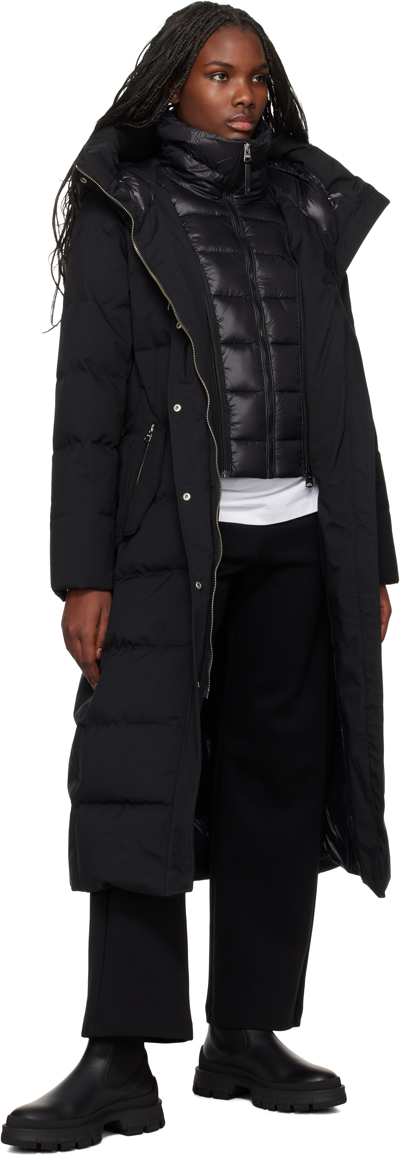 MACKAGE Black Shyla-NF 2-in-1 Down Coat