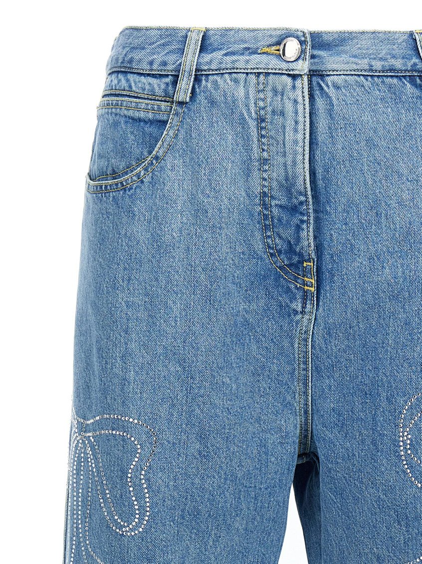 Crystal Ribbon Hot Fix Jeans