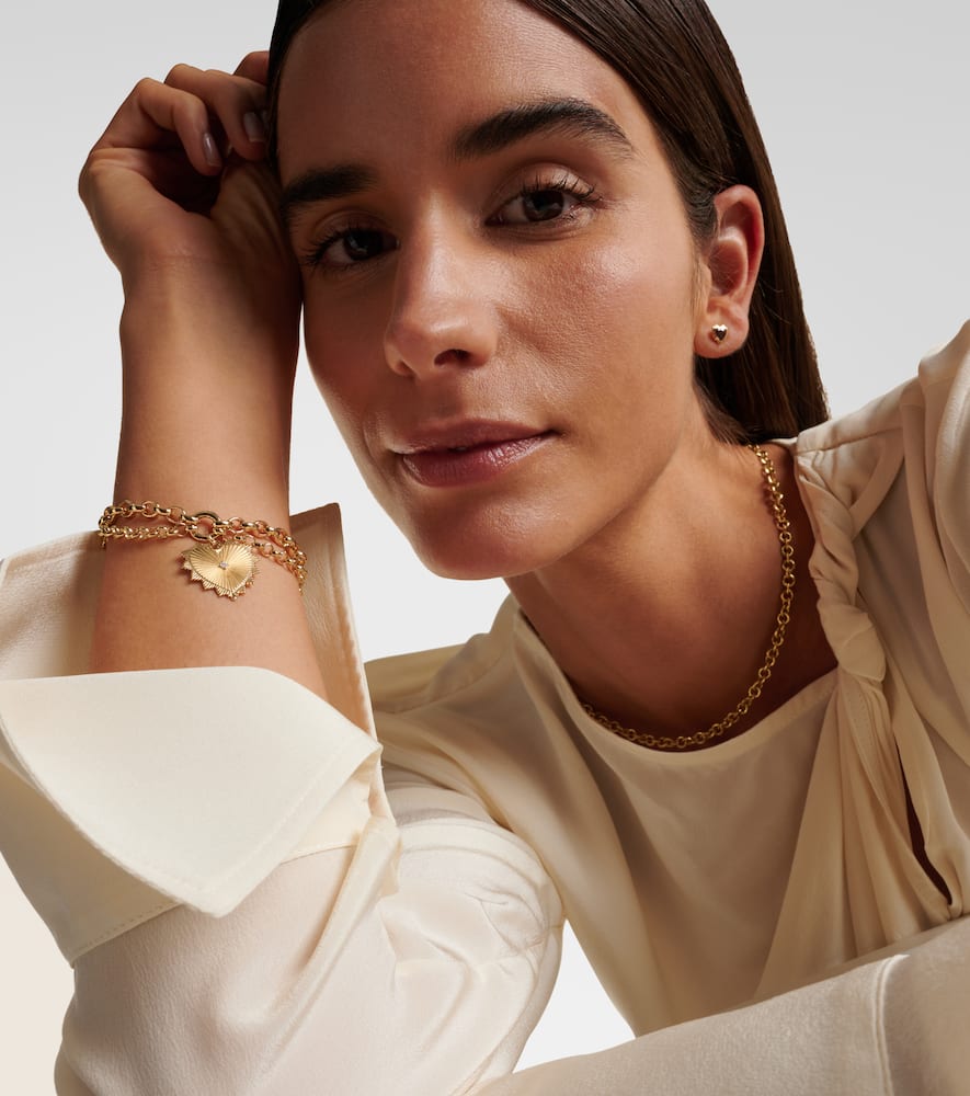 True Love 18kt gold charm bracelet with diamond