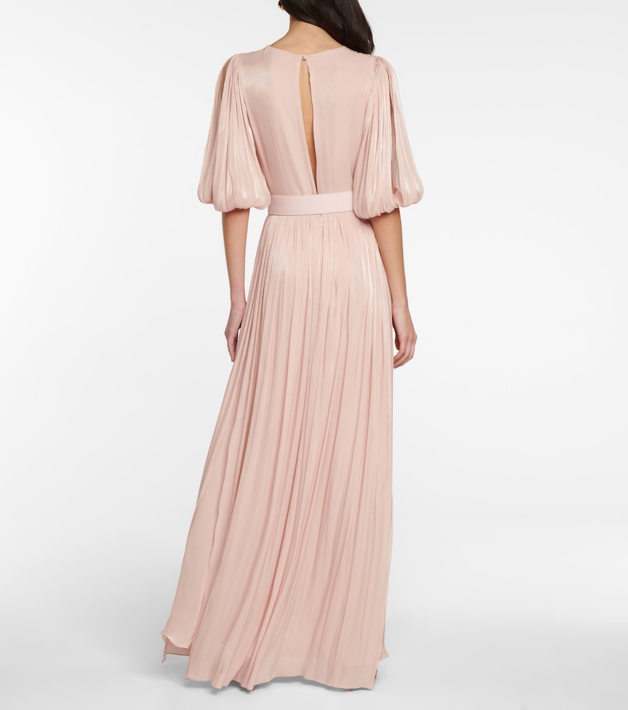 Costarellos Brennie iridescent georgette gown