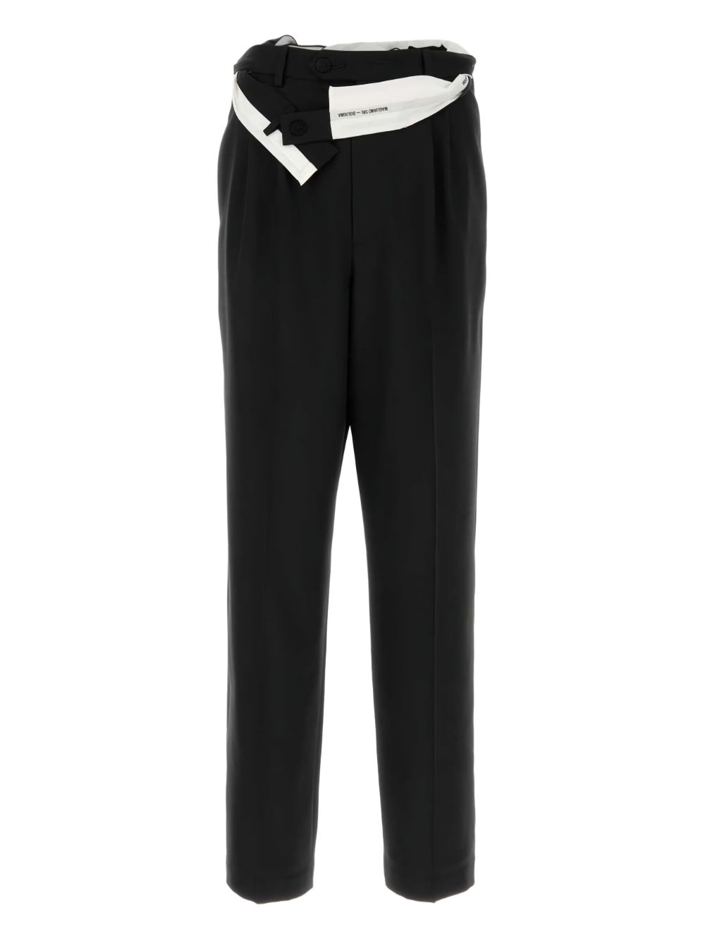 Magliano folded-waistband trousers - Black