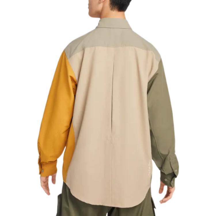 Men's ACG Dri-FIT UV Devastation Trail Multiple Pockets Detail Colorblock Long Sleeves Shirt