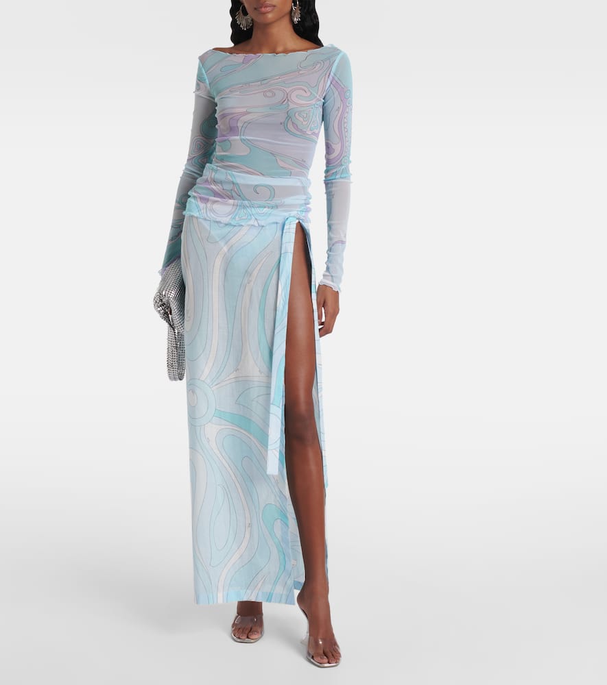 Pucci Orchidee mesh top