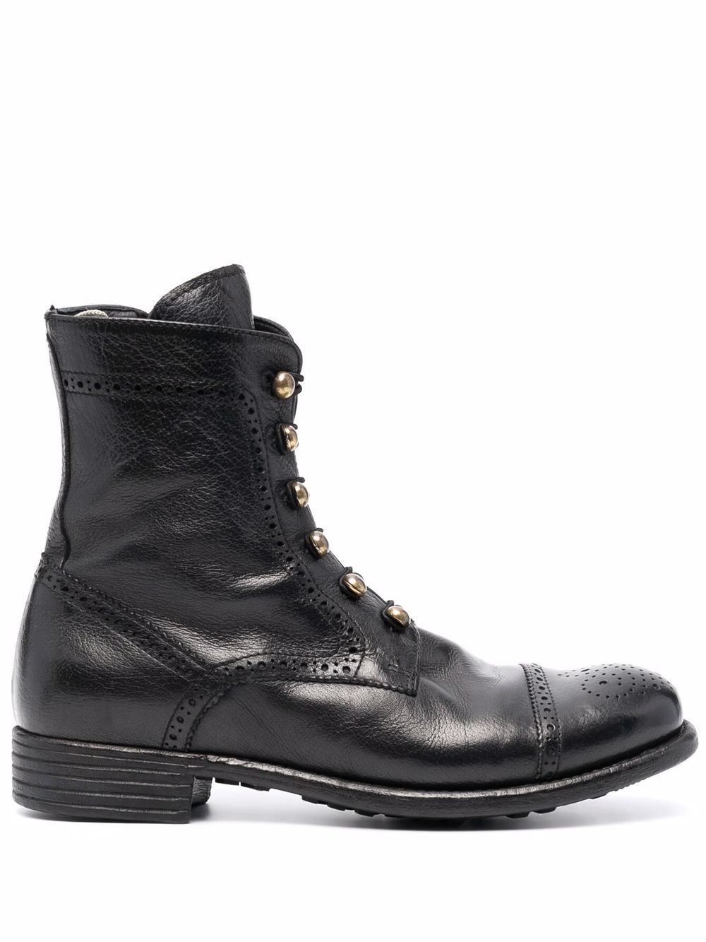 Off-centre button boots - Black