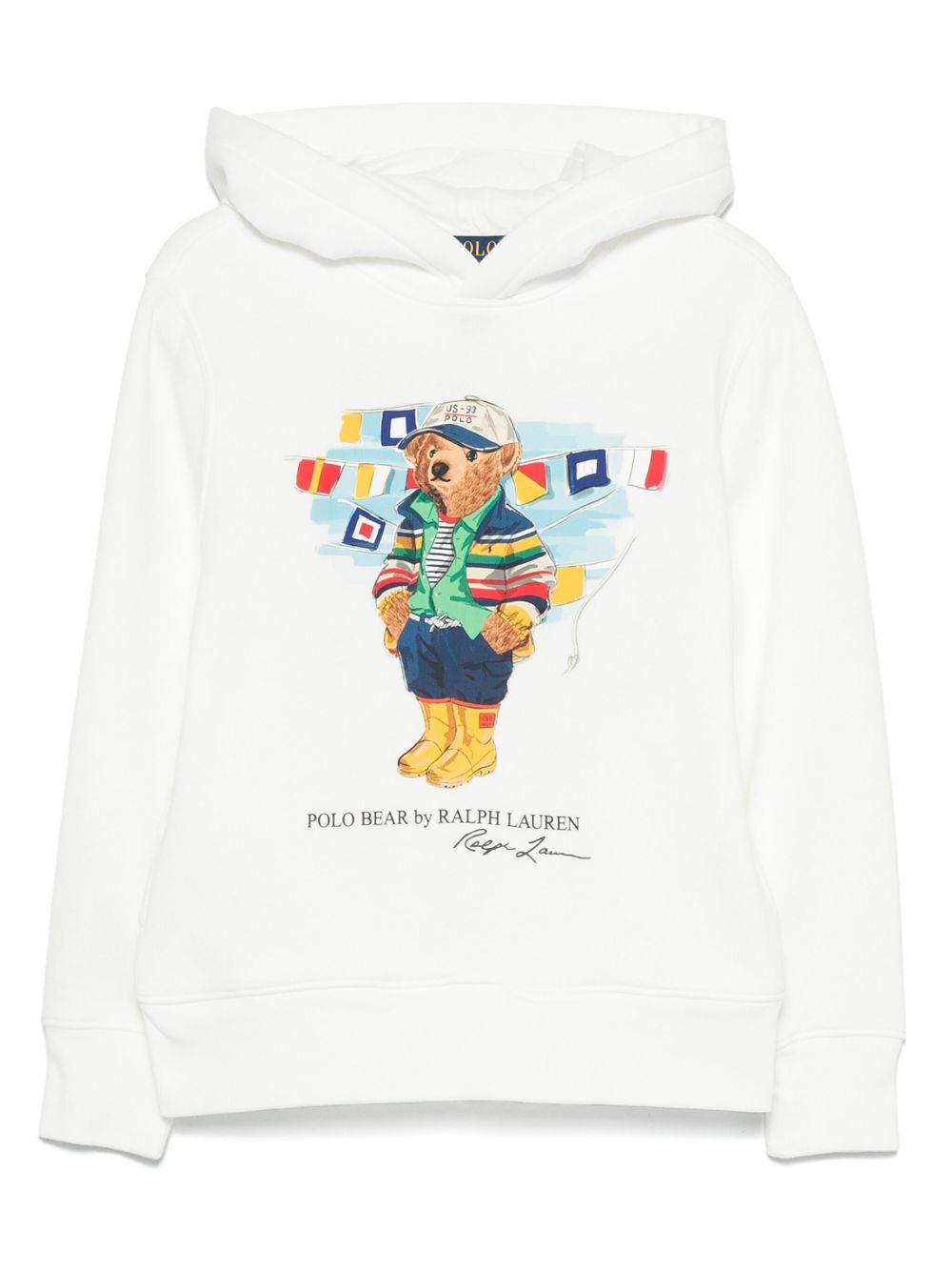 Polo Bear hoodie - White