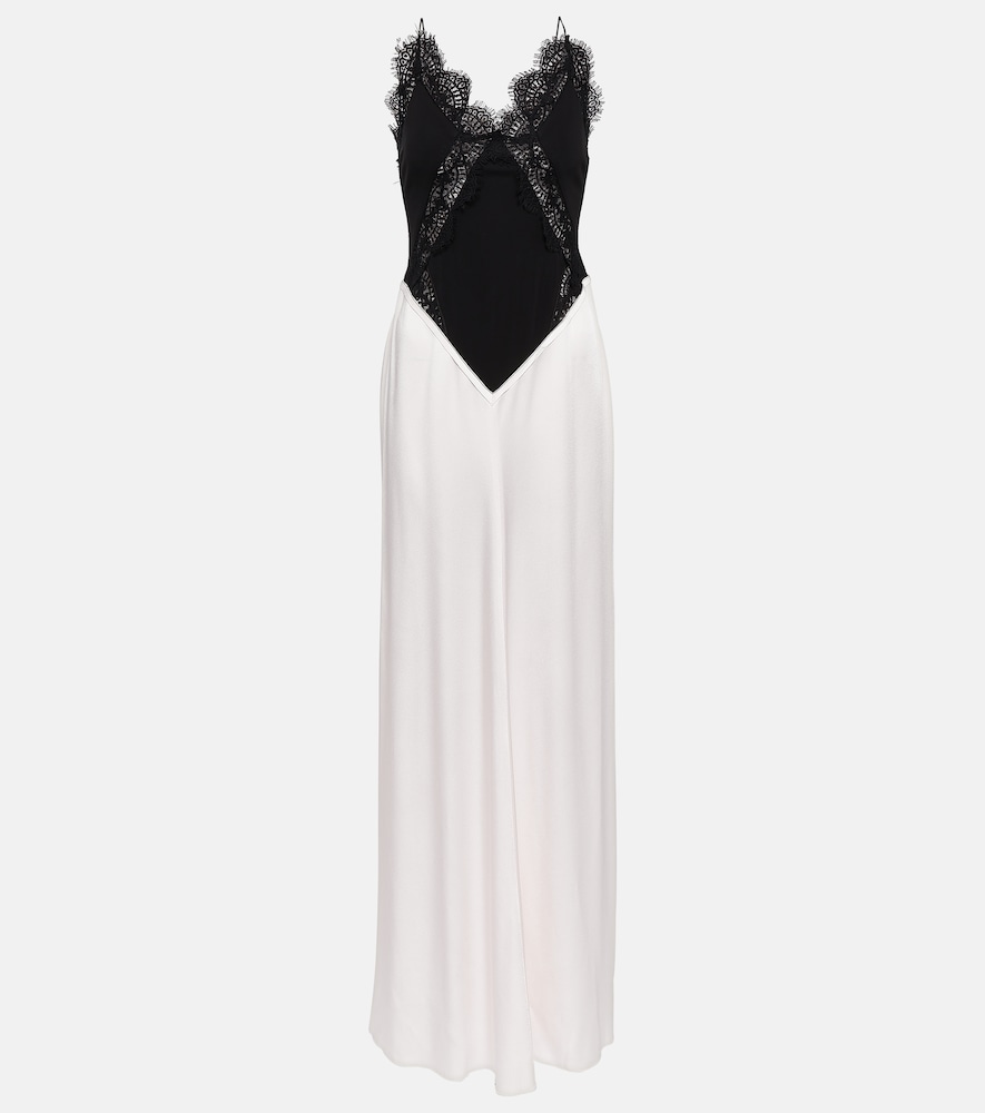 Satin lace gown