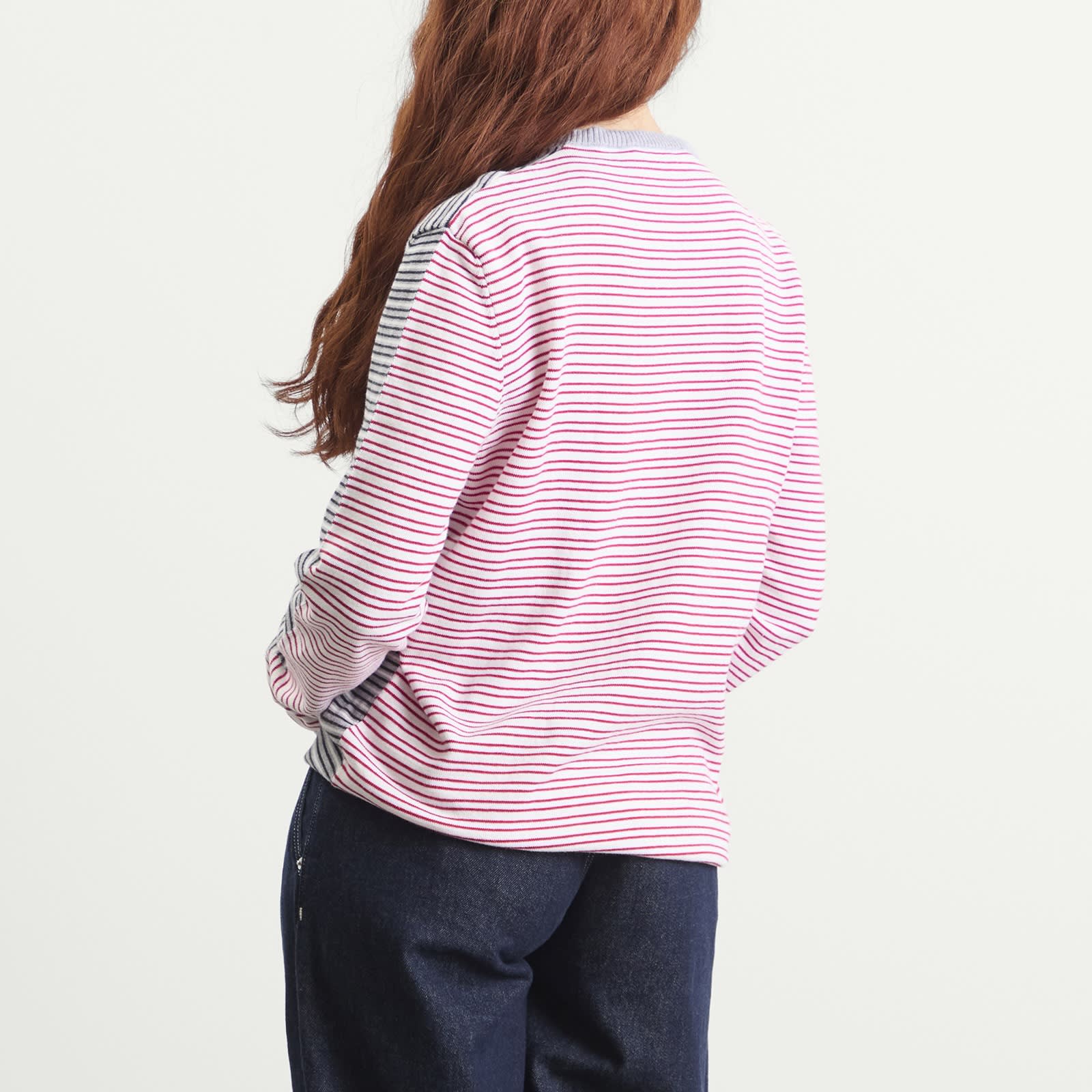Women's Pablo Stripes Jumper Grey/Pink