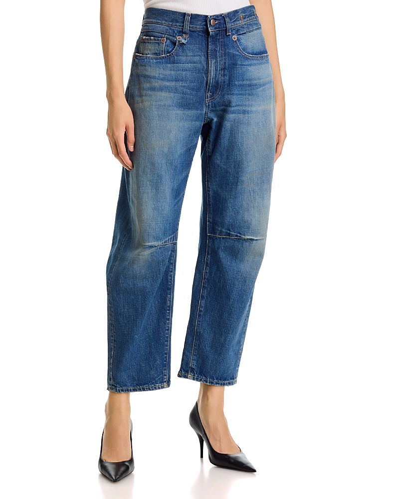 Articulated Knee X Bf High Rise Jeans in Hackney Blue