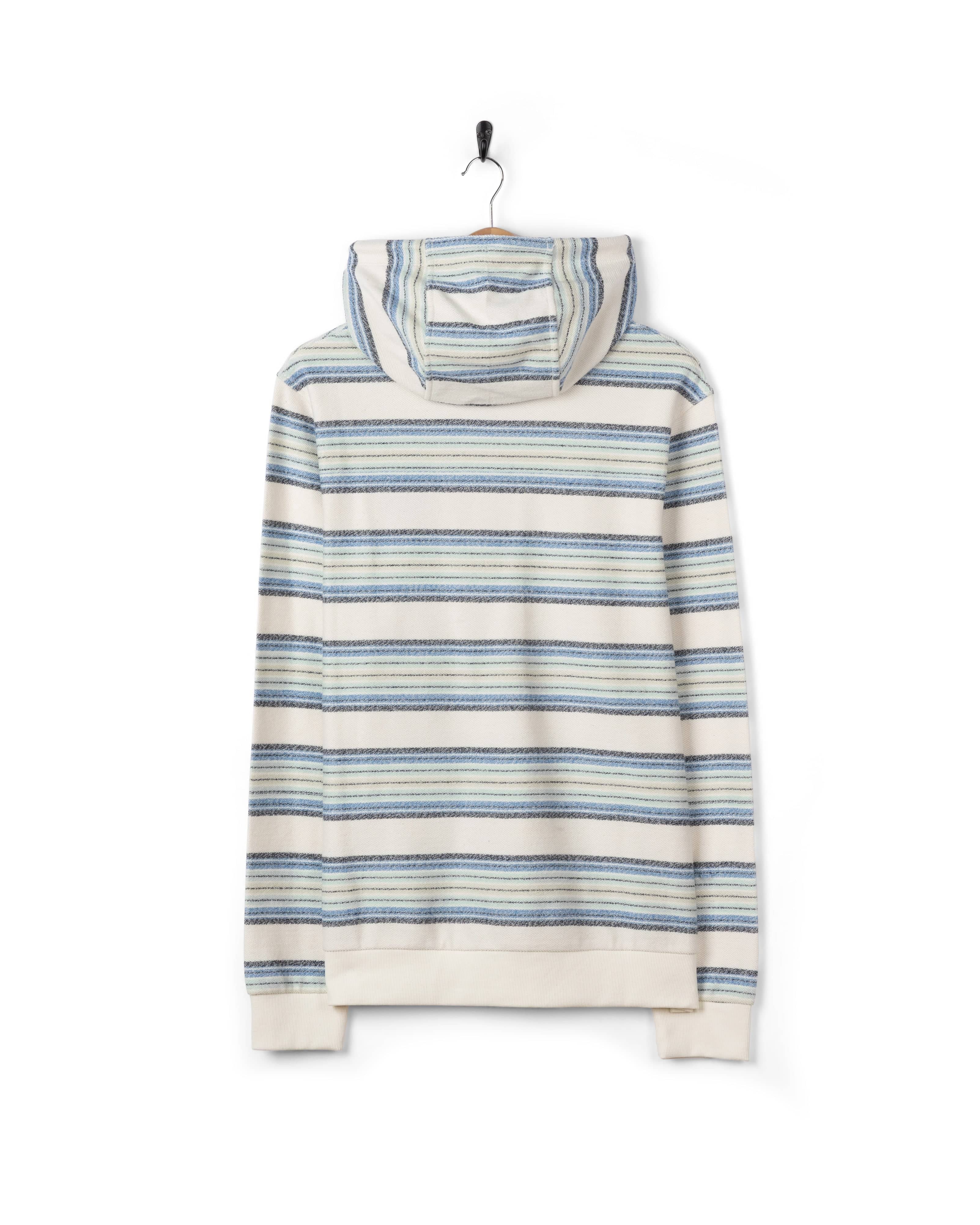 Saltrock Trewan Flame Mens Pop Hoodie in Blue/White Stripe