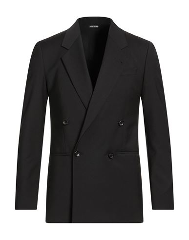 Man Blazer Black Size 38 Polyester, Virgin Wool, Elastane