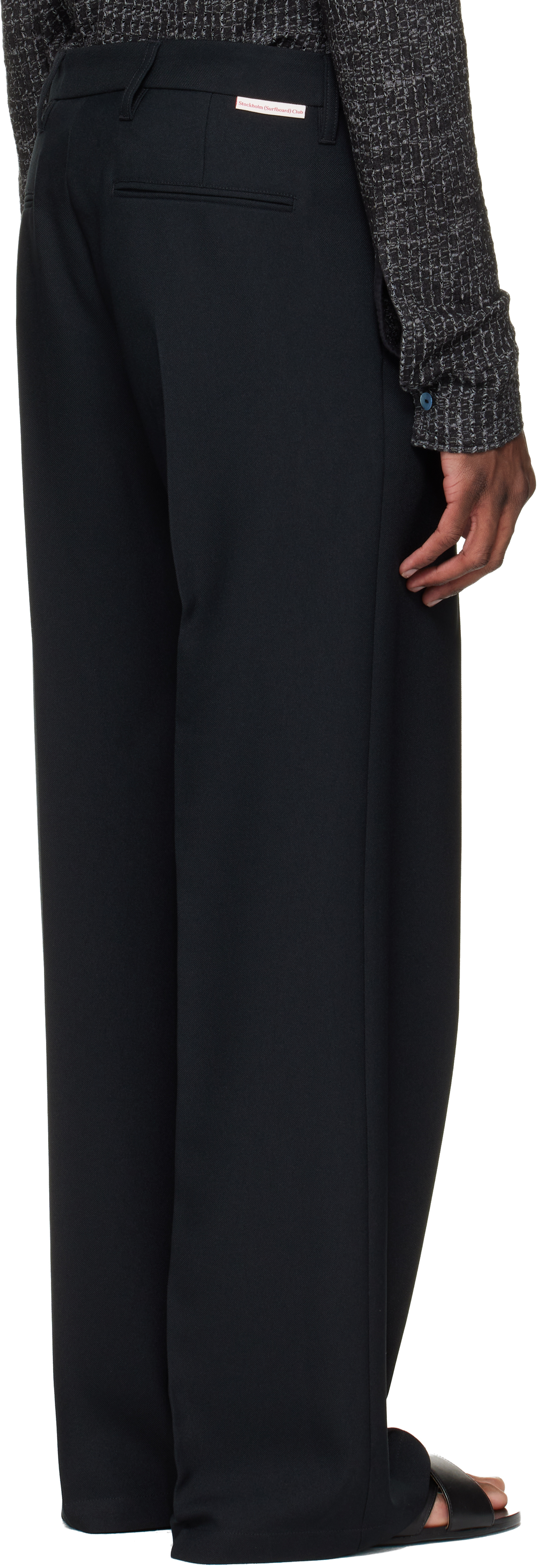 Black Tailored Bootcut Trousers