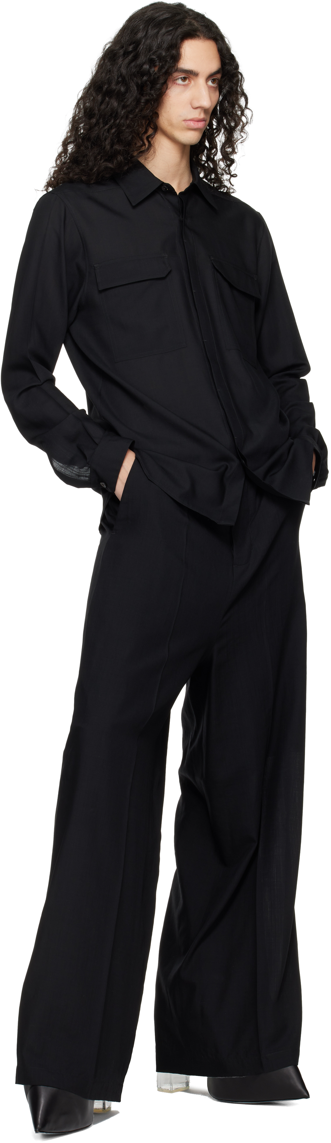Black Temple Tailored Firbanks Trousers