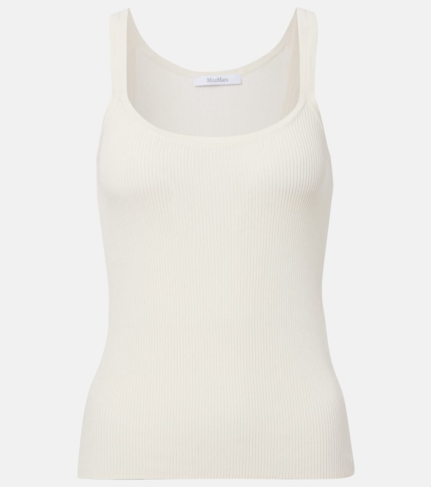 Helier ribbed-knit cotton-blend tank top