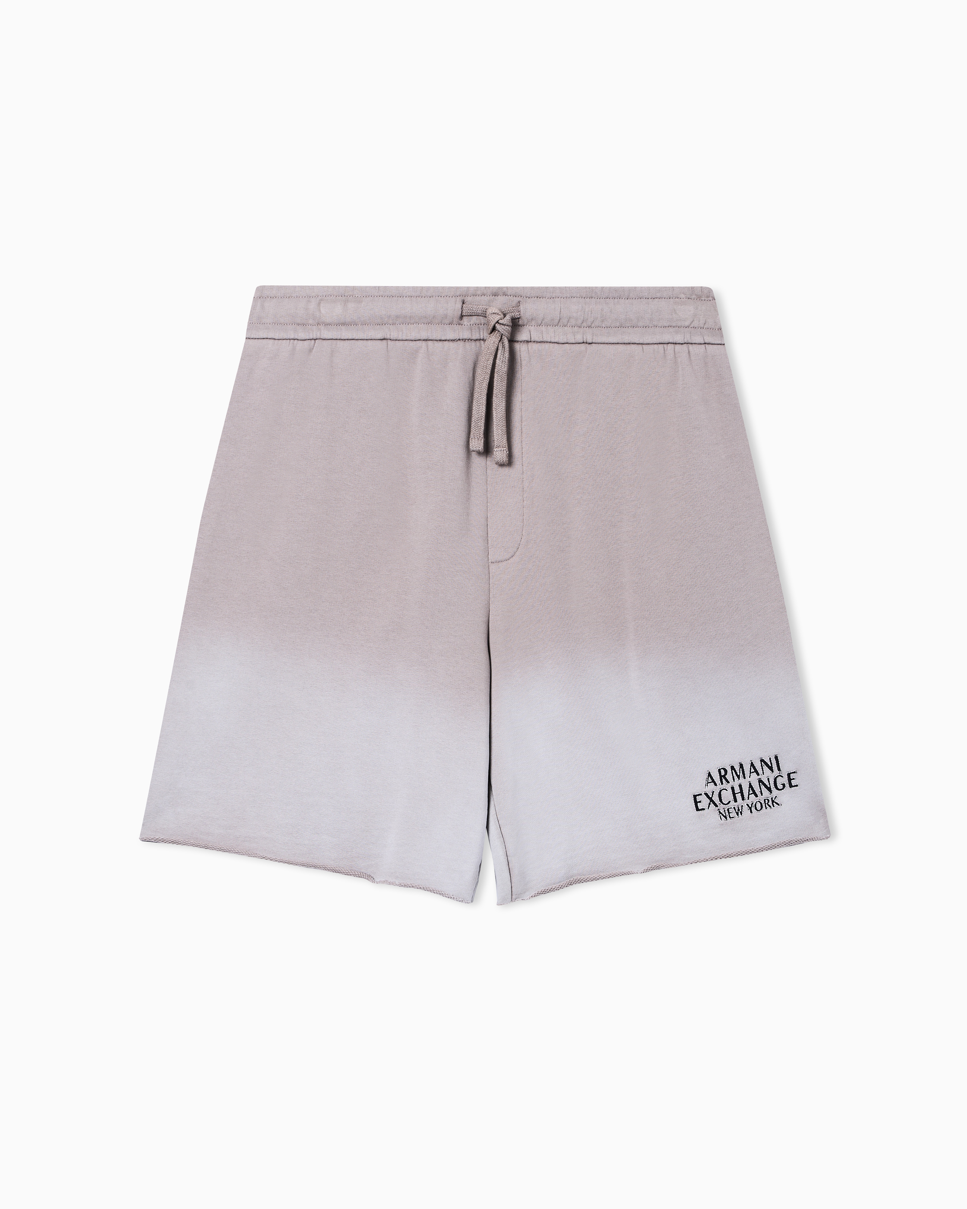Used-effect Bermuda shorts with logo