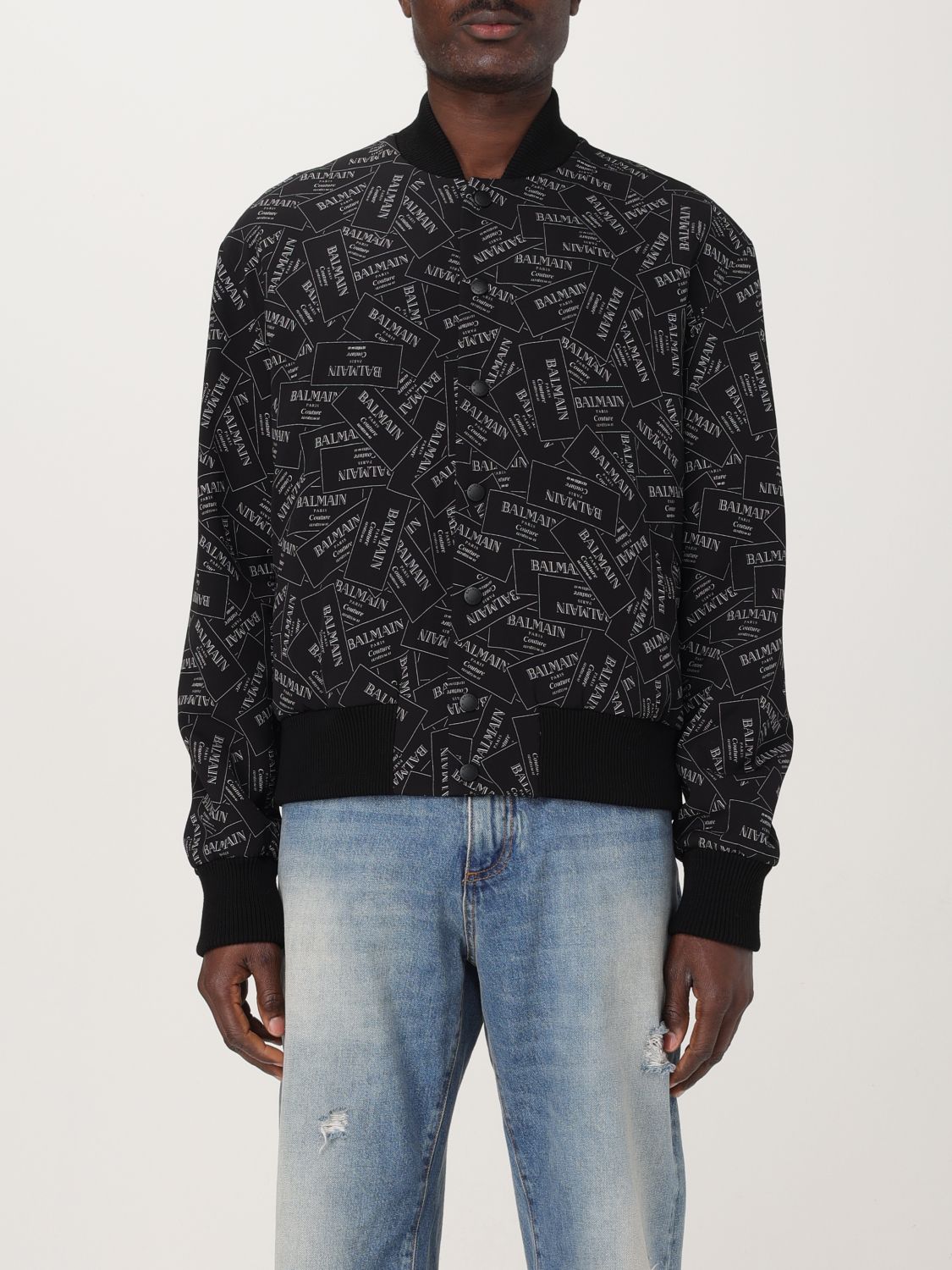Printed bomber jacket - Black