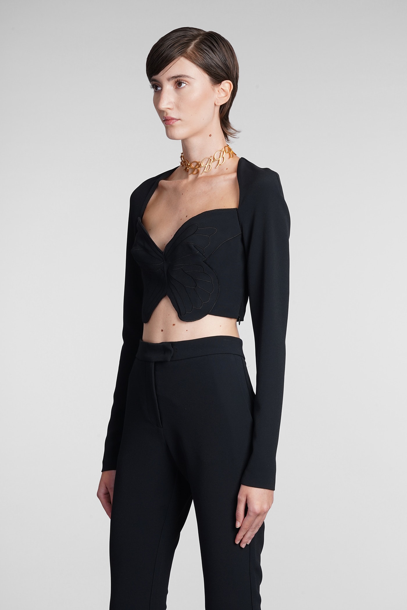 Topwear In Black Viscose