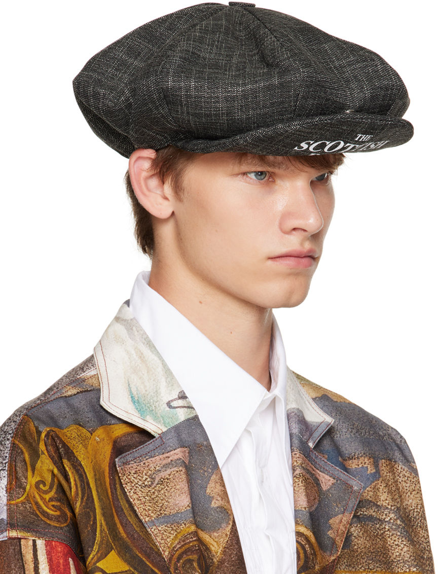Gray Baker Boy Hat