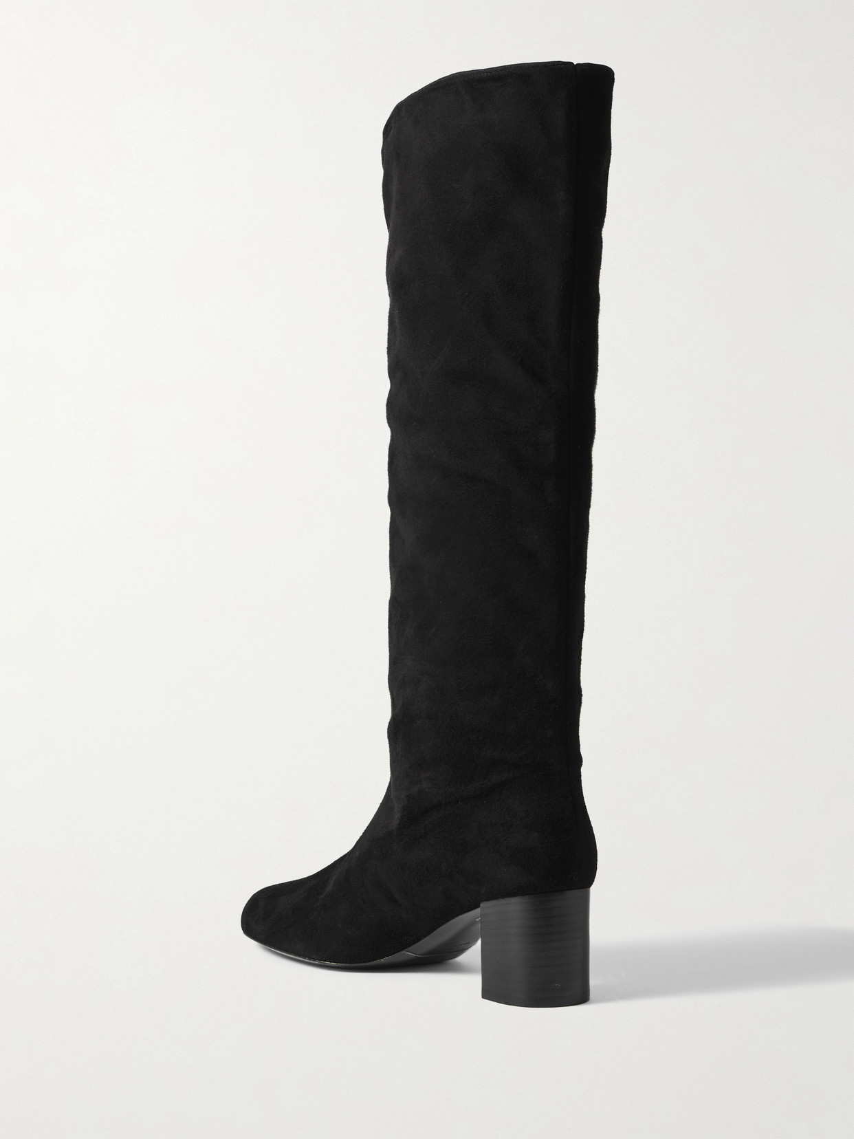 Downtown Suede Knee Boots - Black