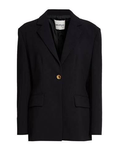 Woman Blazer Black Size 12 Polyester, Viscose, Elastane