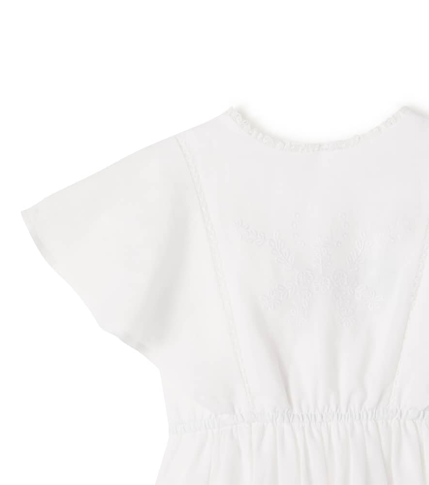 Emilie embroidered ramie dress
