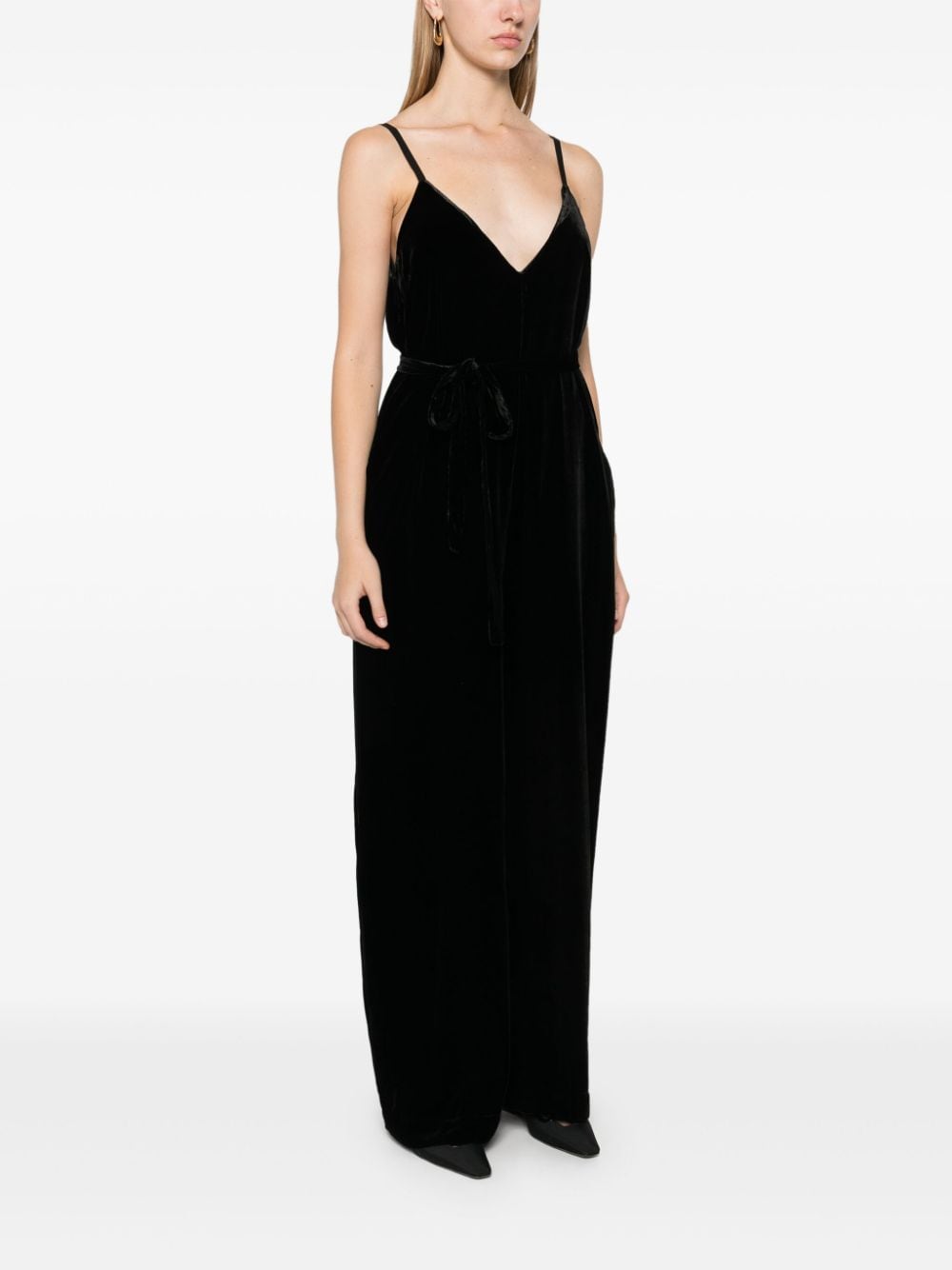 Gold Hawk Velvet Jumpsuit